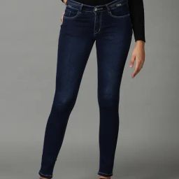 showoffff SHOWOFF Navy Slim Fit High Rise Jeans-picture-3
