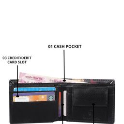 TEMIER Men Abstract Printed Canvas Two Fold Wallet image 3