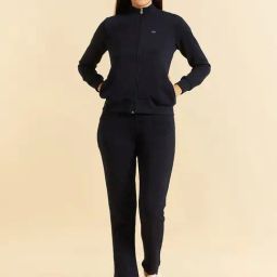 Sweet Dreams Navy Blue Regular Fit Solid Tracksuit-image-55