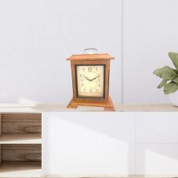 CHRONIKLE Rectangular Brown Wood Table or Desk Clock image 2