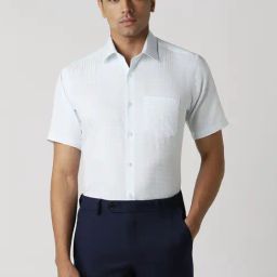 Van Heusen White Regular Fit Checks Shirt-picture-3