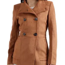 Elle Brown Regular Fit Jacket-image-6