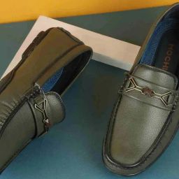 Mochi Men's Green Casual Loafers-picture-8