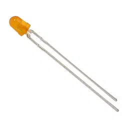 BROADCOM LED, 3MM, YELLOW, 2.2MCD, 585NM, HLMP-1401 (Pack of 5 Pcs)-26