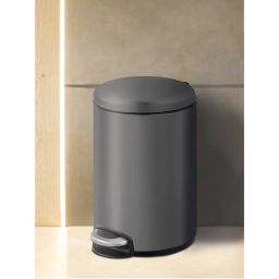 OBSESSIONS Stainless Steel Step Dustbin with Liner, 5 Litres, Titanium Grey-picture-15