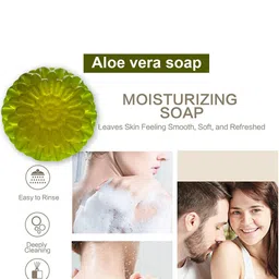 GROOVY Set Of 4 Invigorating Aloe Vera Soap With Eucalyptus Oil - 100 g Each image 2