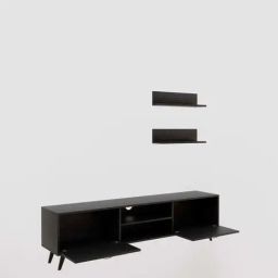SPYDER CRAFT A5 Engineered Wood TV Entertainment Unit (Black) image 3