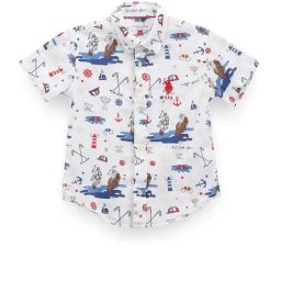 U.S. Polo Assn. Kids White Printed Shirt-picture-26