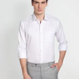 Arrow Beige Cotton Regular Fit Striped Shirt-image-62