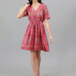 Kotty Multicolor Printed Fit & Flare Dress-image-39
