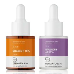 DERMATOUCH Vitamin C 10% & Hyaluronic Acid 2% Serum Combo - 18 ml-image-20