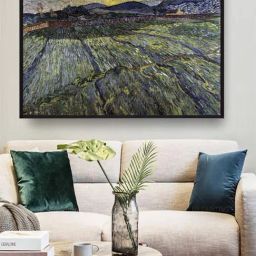 The Art House Green & Purple Abstract Painting Framed Wall Art-image-61