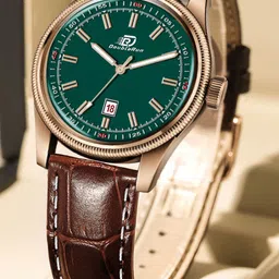 DOUBLERUN Men Dial & Leather Straps Analogue Multi Function Watch H05N6016-25