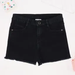 Pantaloons Junior Girls Black Shorts-image-92