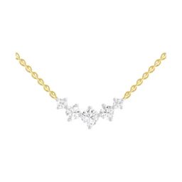 Sparkles Yellow Gold Lab Grown Diamond 14KT 1.31ct 5 Stone Pendant For Women-image-28