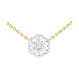 Sparkles Yellow Gold Lab Grown Diamond 14KT 0.98ct Floral Pendant For Women-image-13