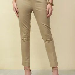 Fabindia Beige Cotton Mid Rise Pants-image-99