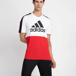 Adidas White Cotton Regular Fit Printed Sports T-Shirt-picture-39