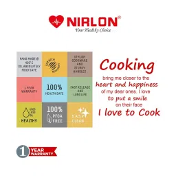Nirlon Red Aluminium Non-Stick Combo Cookware Set image 4