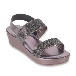 Catwalk Women's Gun Metal Sling Back Wedges-image-70