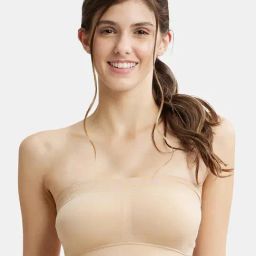 Jockey Beige Full Coverage Wireless Bandeau Bra-image-90
