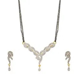 YouBella Gold Plated Pride American Diamond Mangalsutra Set-image-77
