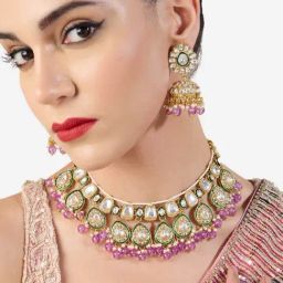 Zaveri Pearls Purple & Green Alloy Sets for Women-image-64