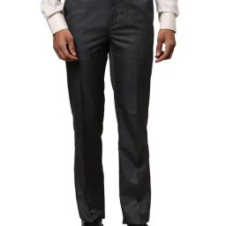 Raymond Grey Contemporary Fit Checks Trousers-image-17