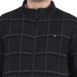 Monte Carlo Black Regular Fit Checks Jacket image 4