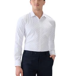 Park Avenue White Slim Fit Printed Formal Shirt-picture-43