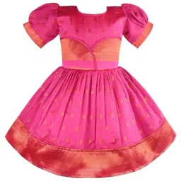 Wish Karo Kids Pink Printed Frock-picture-3