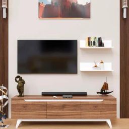 SPYDER CRAFT D3-D4 Engineered Wood TV Entertainment Unit (Noce Lyon & White)-68