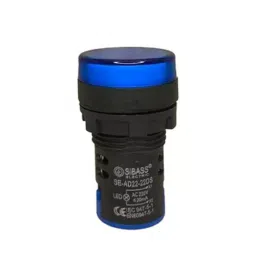 Sibass Electric LED Indicating Lamp 16 mm Dia. Black Body 110 V/24 V AC/DC Blue Light, SE-AD16-16C (Pack of 1000)-7