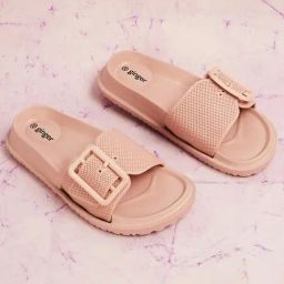 Ginger by Lifestyle Women's Pink Slides-picture-30