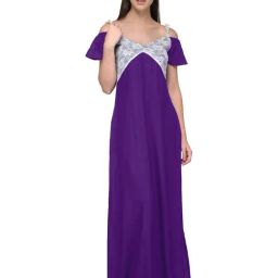 PATRORNA Purple Lace Nighty-image-90