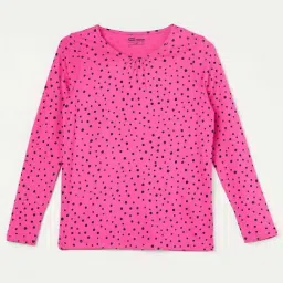 Fame Forever by Lifestyle Kids Fuchsia Pink Cotton Printed Full Sleeves T-Shirt-picture-47