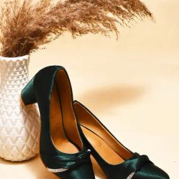 The White Pole Women's Dark Green Casual Pumps-image-94