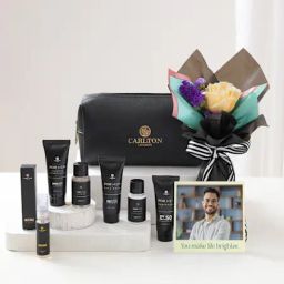 Personalized Men's Personal Care Kit And Bouquet Combo-image-13