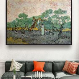 The Art House Women Picking Olives By Van Gogh Framed Wall Art-image-29