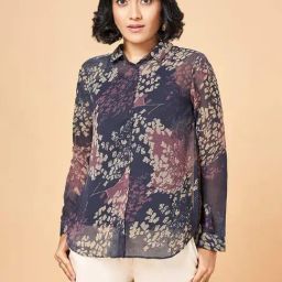 Marigold Lane Navy & Pink Printed Tunic-46