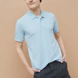 Fame Forever By Lifestyle Light Blue Regular Fit Polo T-Shirt-image-68
