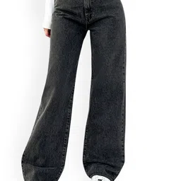 Crazeis Basics by Glossia Women Comfort Straight Fit High-Rise Cotton Stretchable Jeans-picture-17