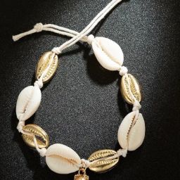 OOMPH Gold-Tone White Sea Shell Bohemian Beach Fashion Anklet for Women-57
