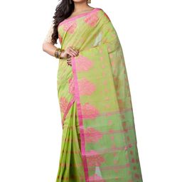 DipDiya Ethnic Motifs Woven Design Pure Cotton Taant Saree-picture-18