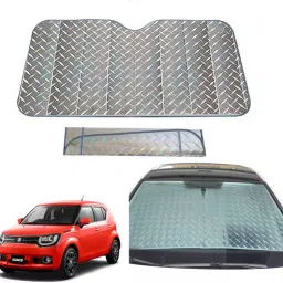 Auto Pearl F131 Dashboard Sun Shade Cover with Suction Cup for Maruti Suzuki Ignis (Grey)-15