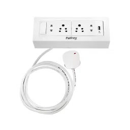 Palfrey Electric Extension Board  5A + 5A + 2 Universal Two Pin Socket + USB Socket with Master Switch and Heavy Duty 15 Meter Wire image 3
