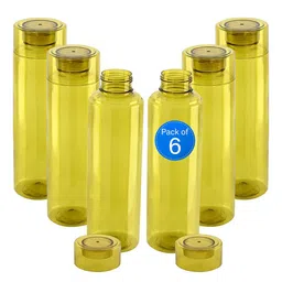 Kuber Industries Green Set of 6 Plastic Solid Water Bottle-17