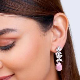 GIVA Love All Around 925 Silver Studded Mystical Drop Earrings for Women & Girls-image-53