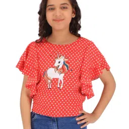 Cutecumber Kids Red Printed Top-image-95