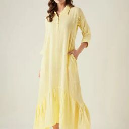 The Kaftan Company Yellow Night Dress-picture-44